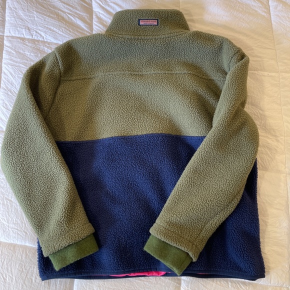 Vineyard vines color block Sherpa super shep pullover - Picture 2 of 2